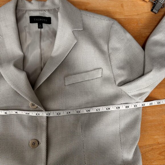 Talbots Blazer Womens 16 Textured Two Button Lined Suit Jacket Career Office - Picture 11 of 12